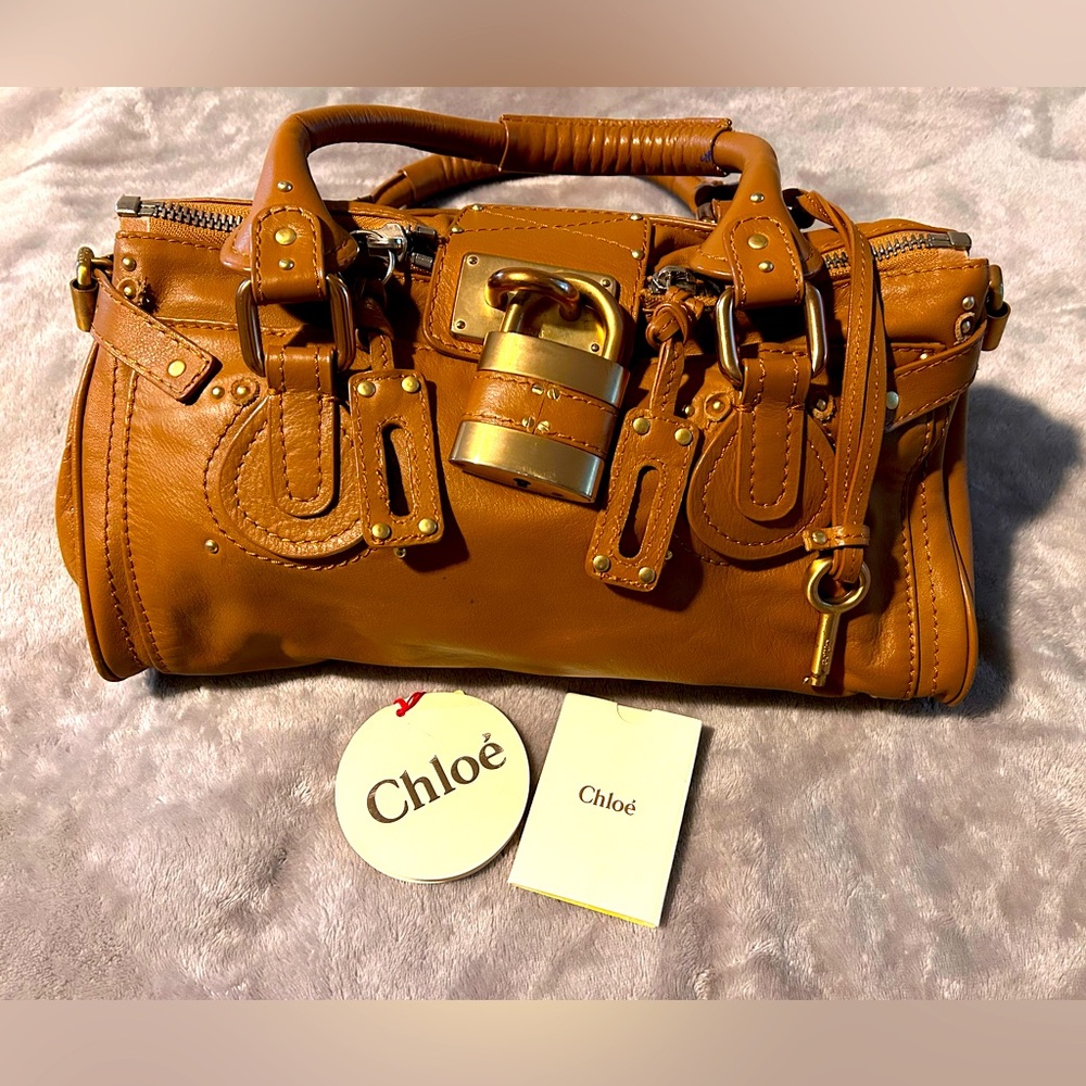 Genuine authenticated Cholé Paddington tan shoulder bag. Like new.
